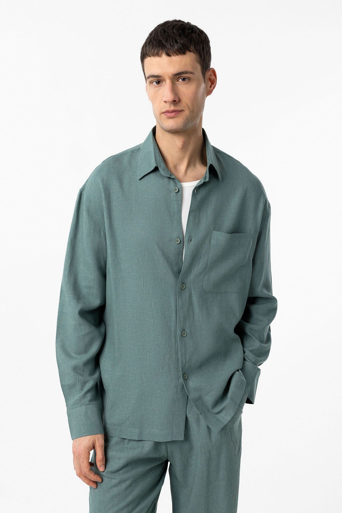 Antioch Linen-Blend Relaxed-Fit Men's Shirt