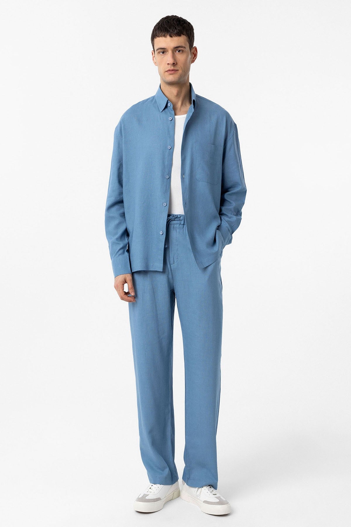 Antioch Linen-Blend Relaxed-Fit Men's Shirt