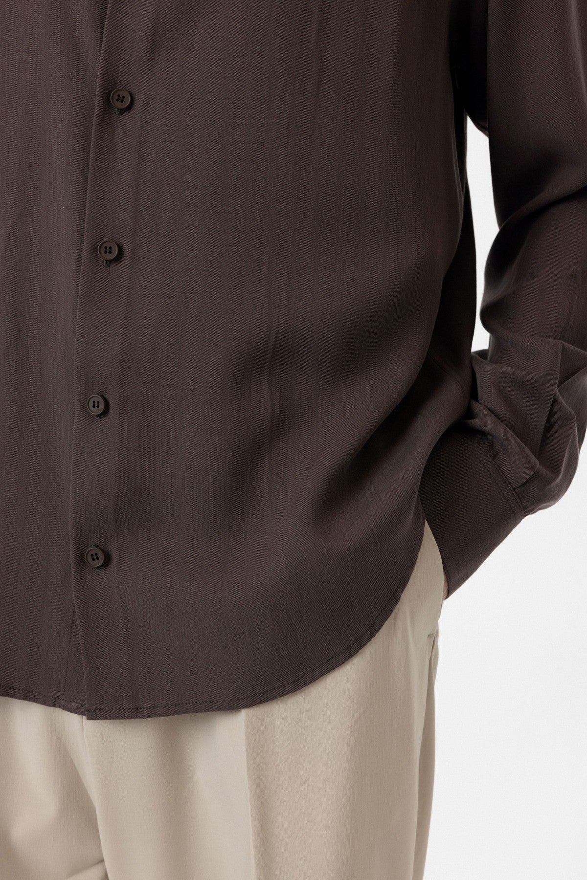 Relax Fit Lyocell Fabric Men's Shirt