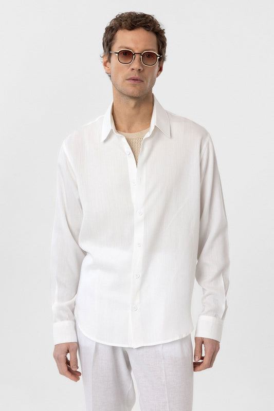 Relax Fit Lyocell Fabric Men's Shirt