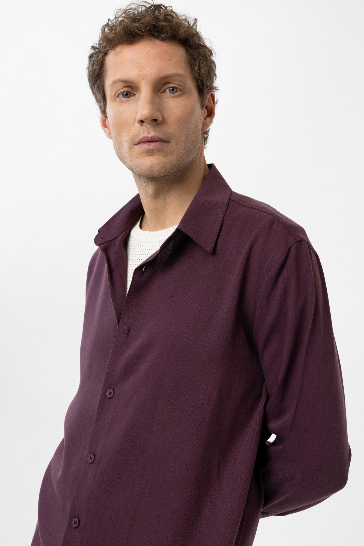 Relax Fit Lyocell Fabric Men's Shirt