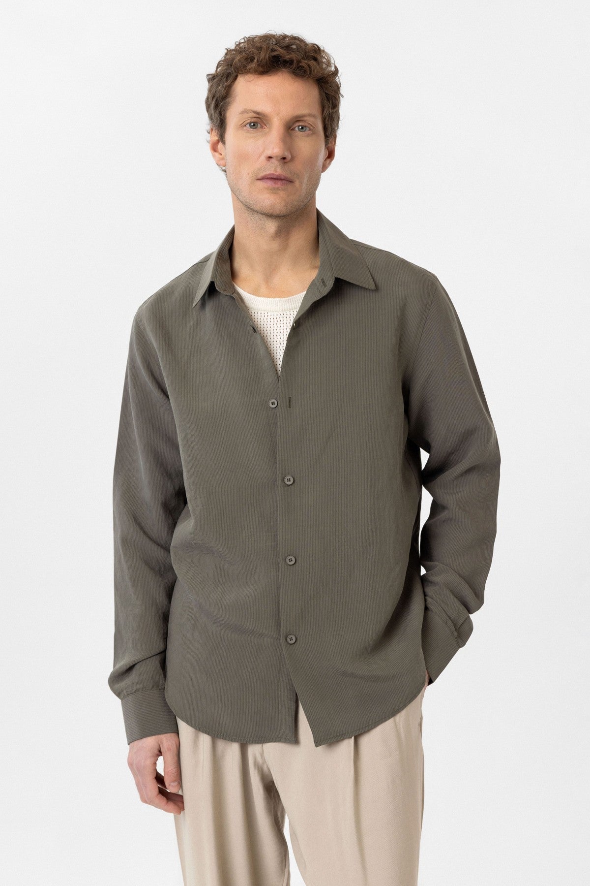 Relax Fit Modal Fabric Men's Shirt