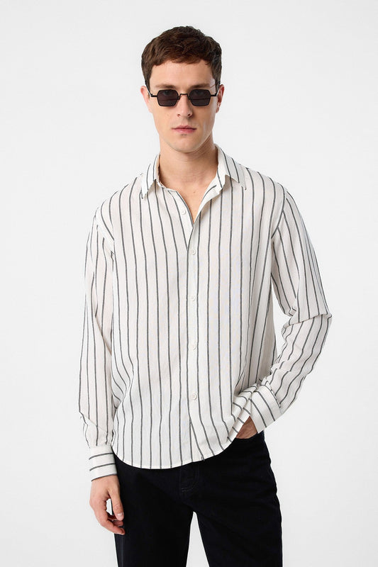 Relax Fit Striped Men's Shirt
