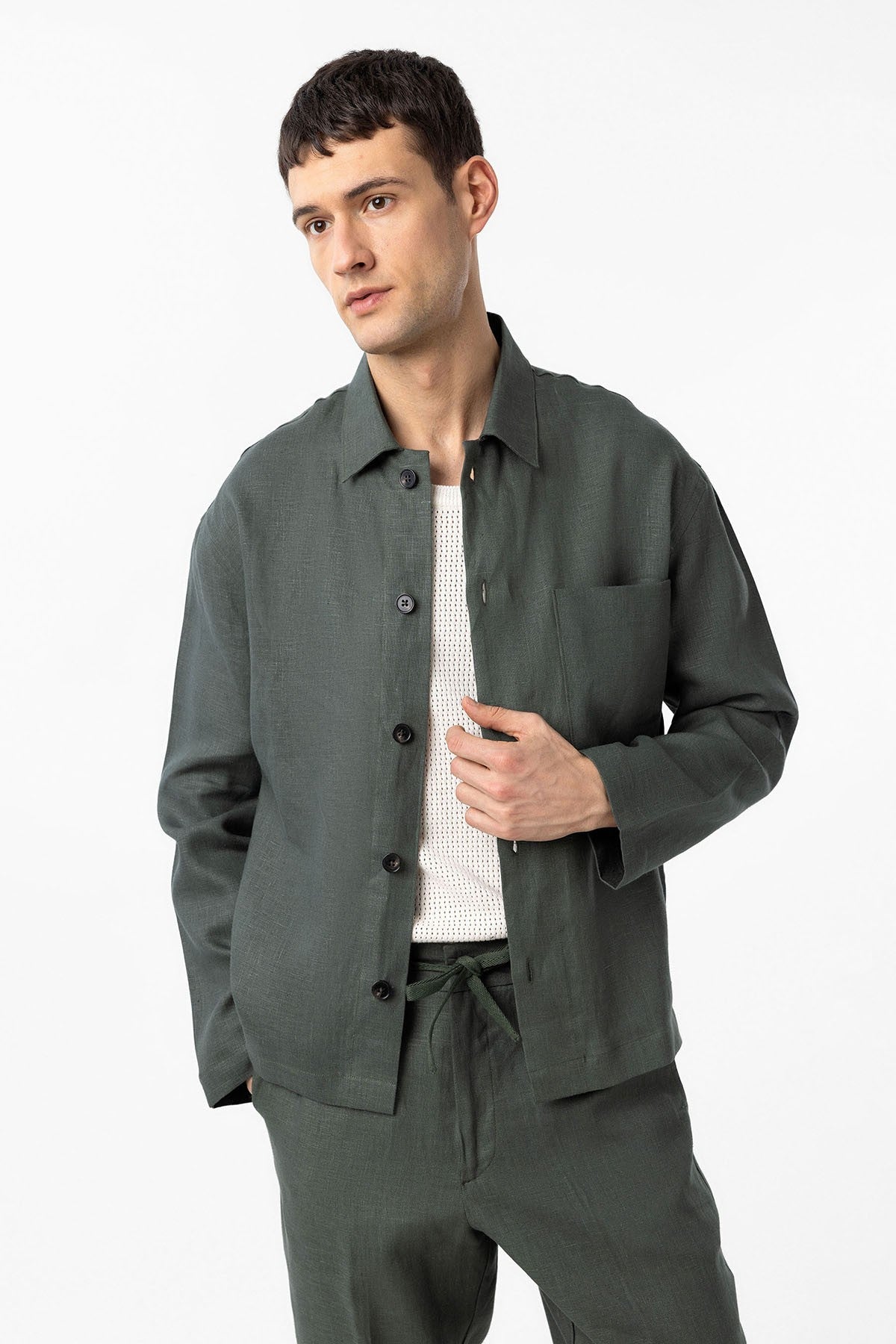 Antioch 100% Linen Relaxed-Fit Men's Lightweight Jacket