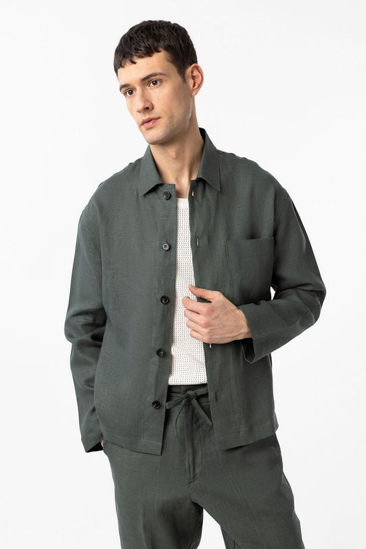 Antioch 100% Linen Relaxed-Fit Men's Lightweight Jacket