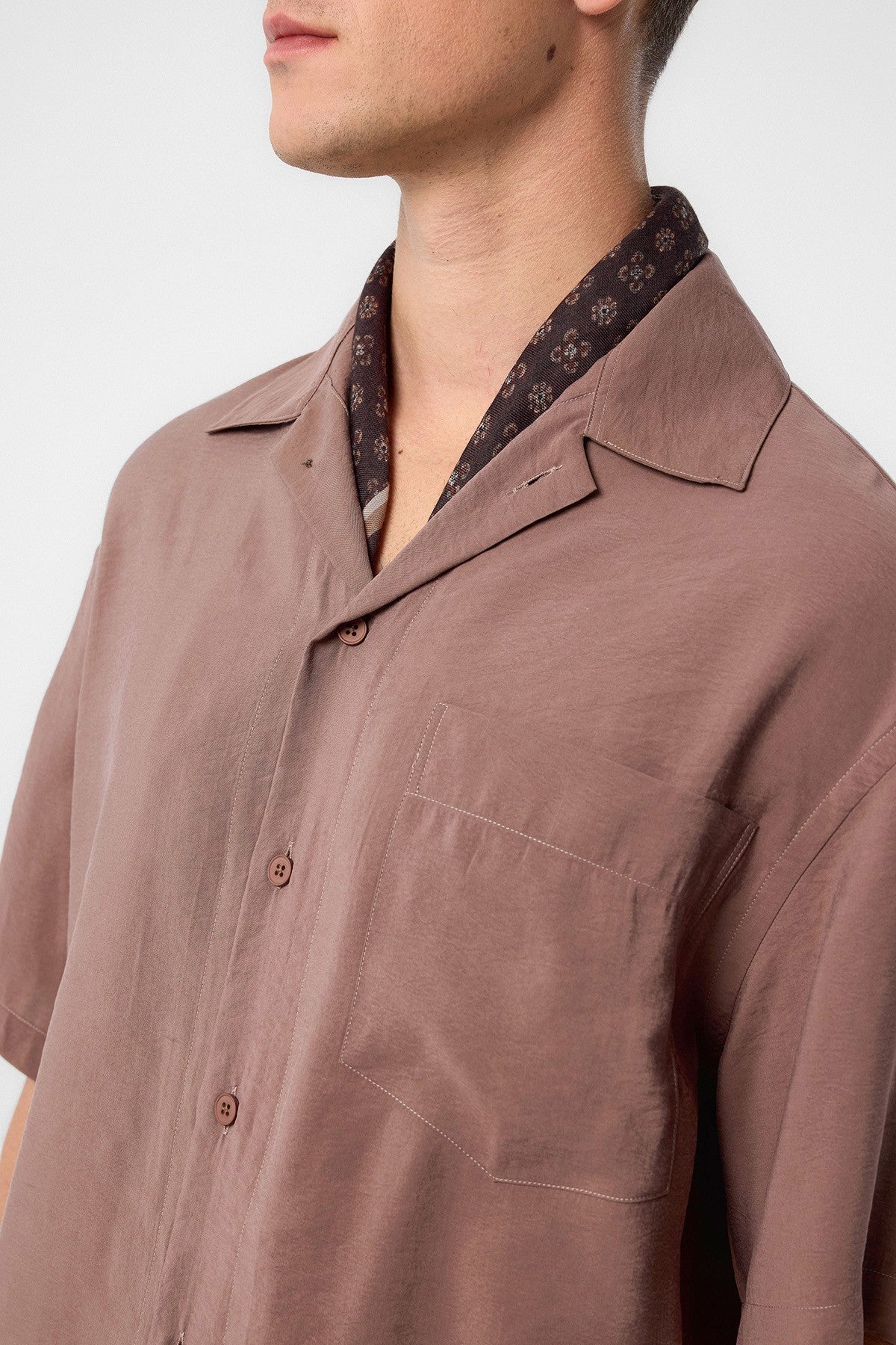Antioch Apache Collar Modal Fabric Men's Shirt