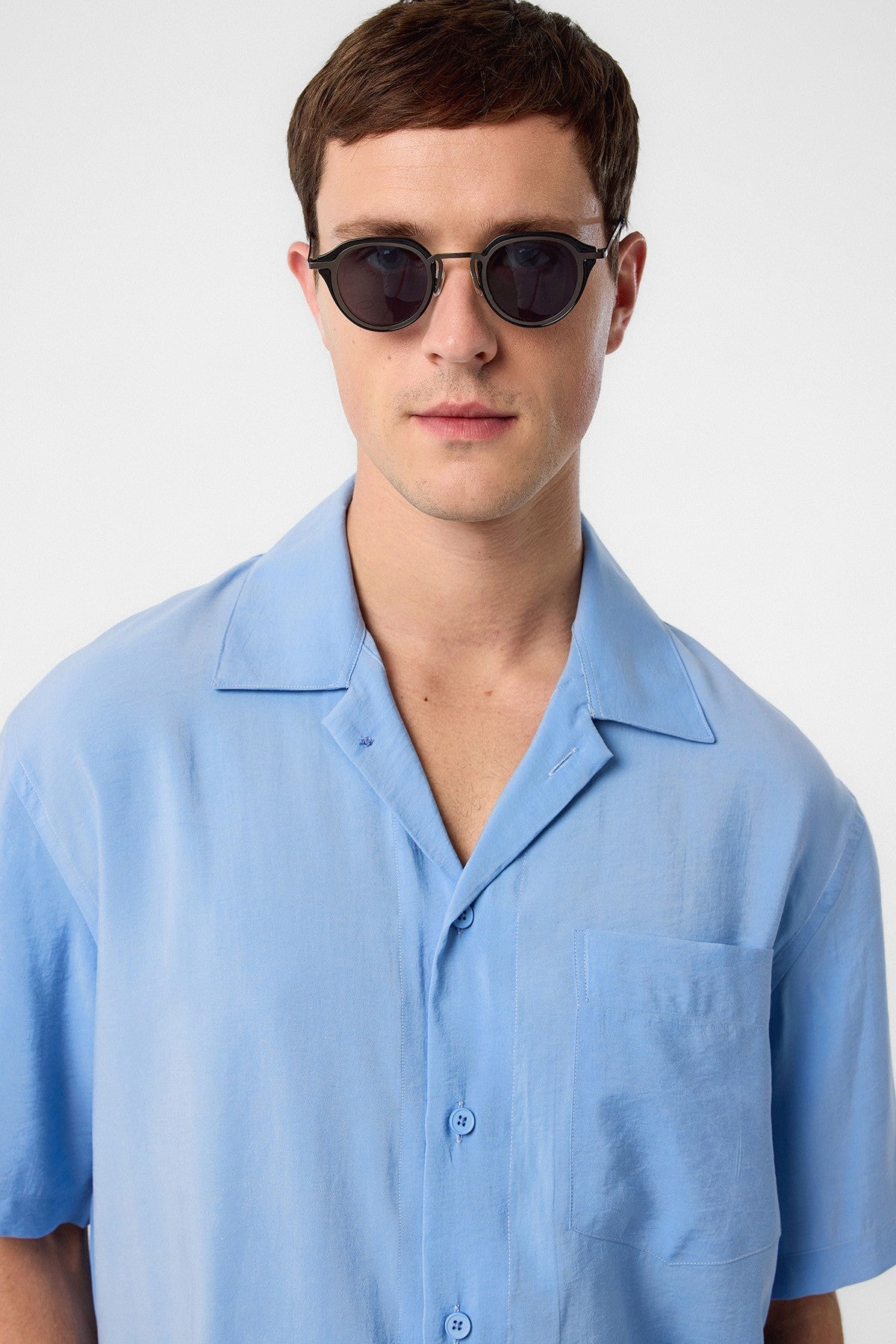 Antioch Apache Collar Modal Fabric Men's Shirt