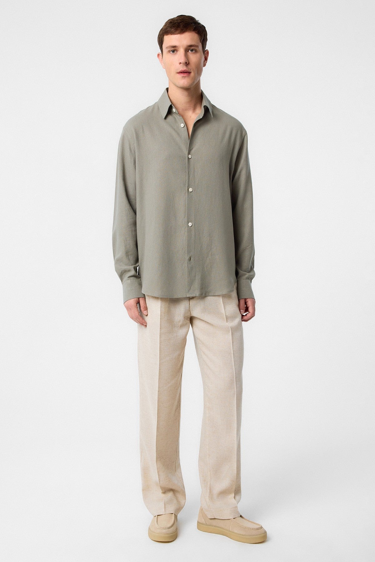 Antioch Relax Fit Men's Linen-Blend Shirt