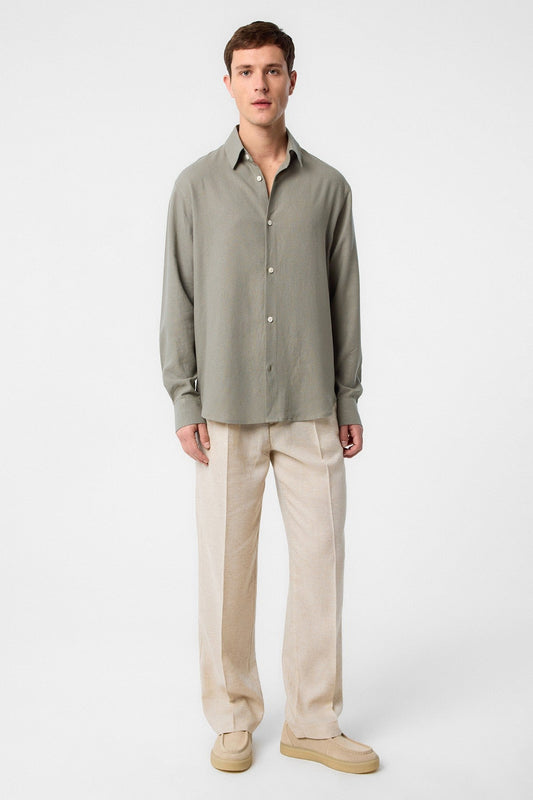Antioch Relax Fit Men's Linen-Blend Shirt