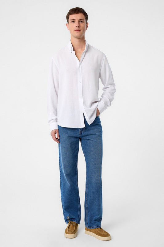 Antioch Relax Fit Men's Linen-Blend Shirt