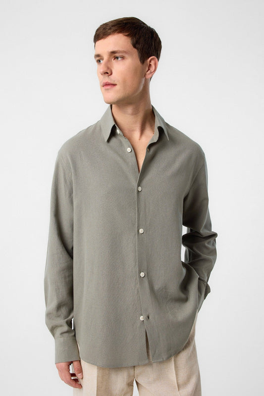 Antioch Relax Fit Men's Linen-Blend Shirt