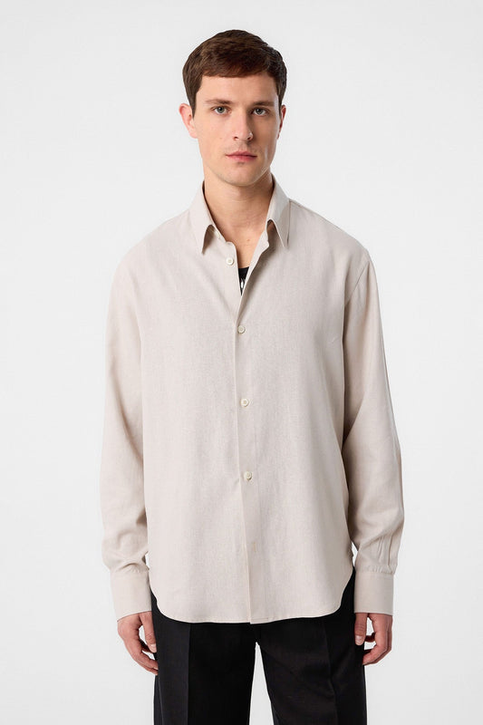 Antioch Relax Fit Men's Linen-Blend Shirt