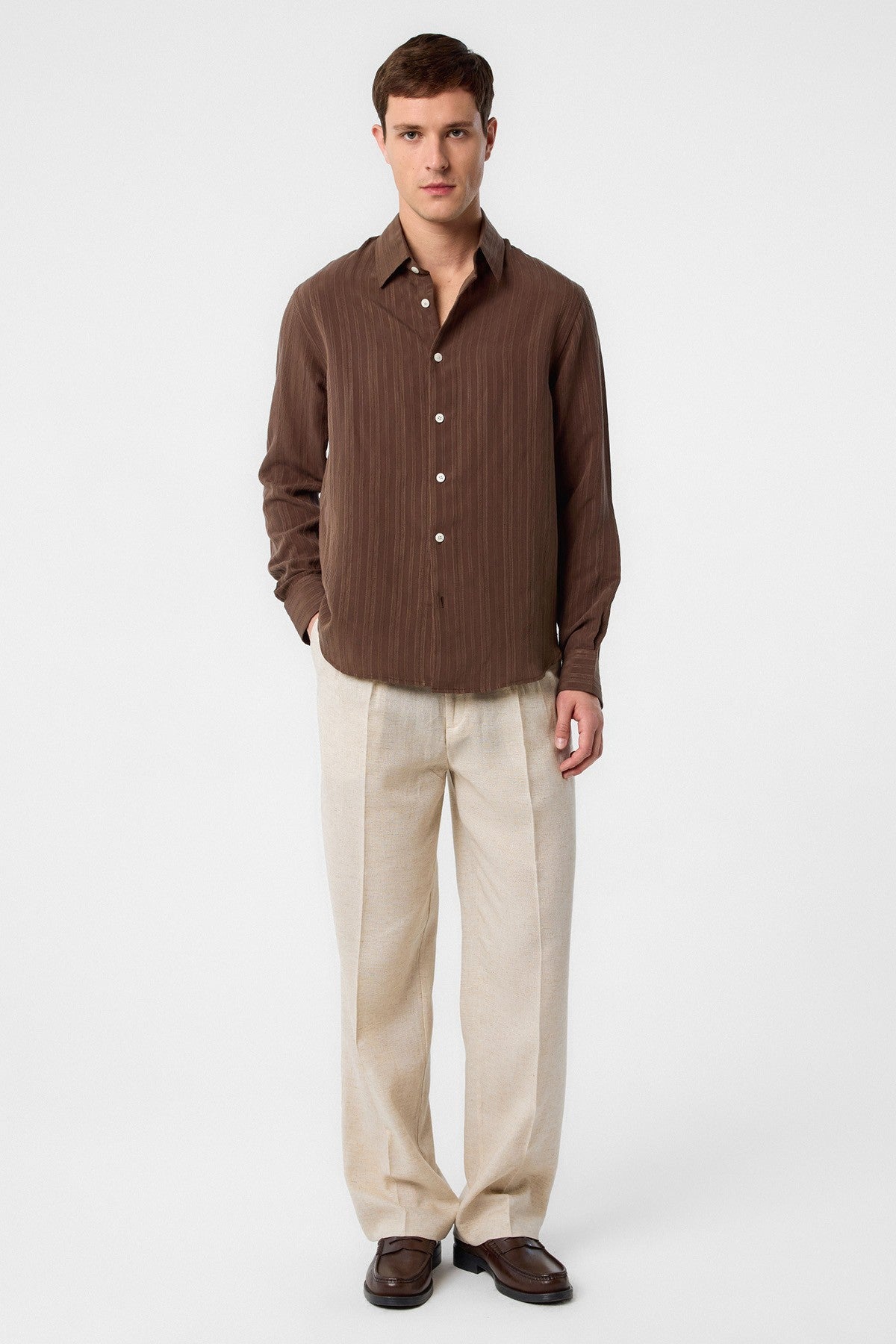 Antioch Striped and Textured Men's Shirt