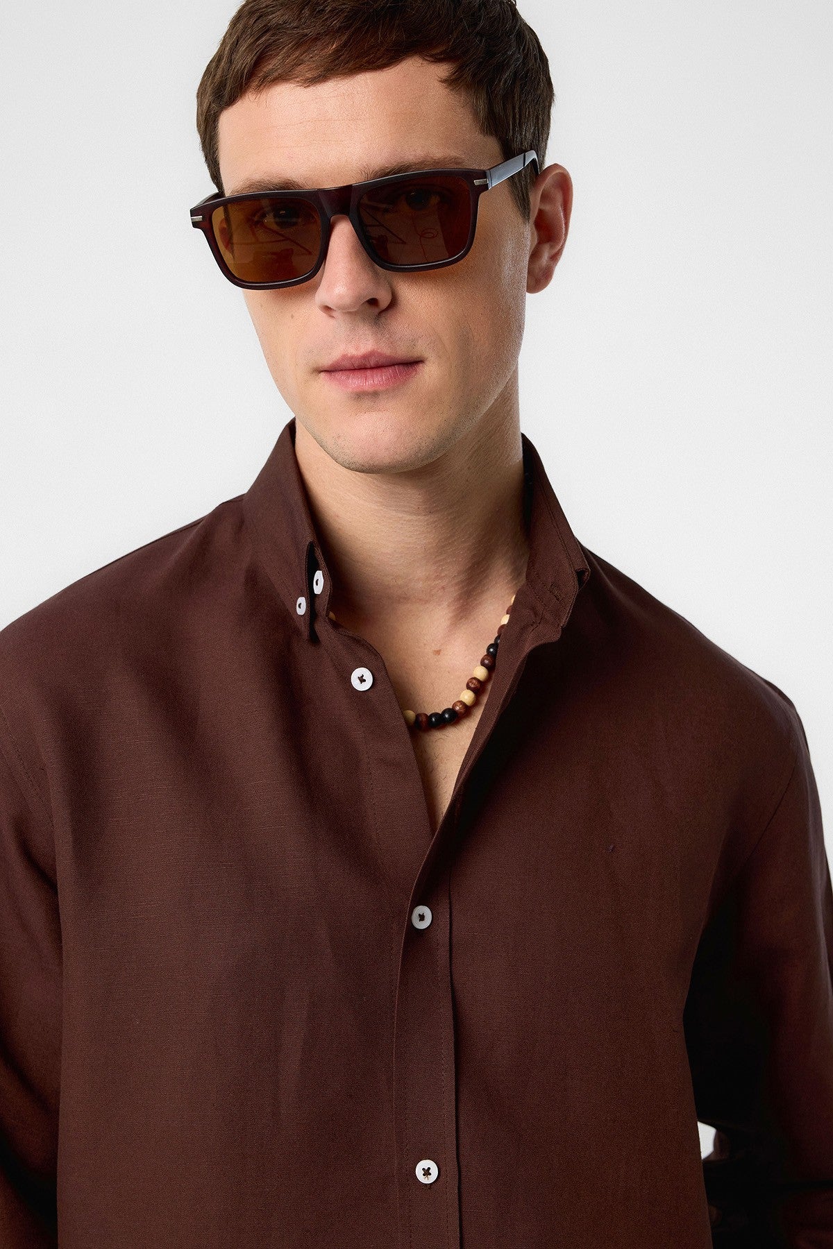 Antioch Men's Linen-Blend Button-Down Shirt
