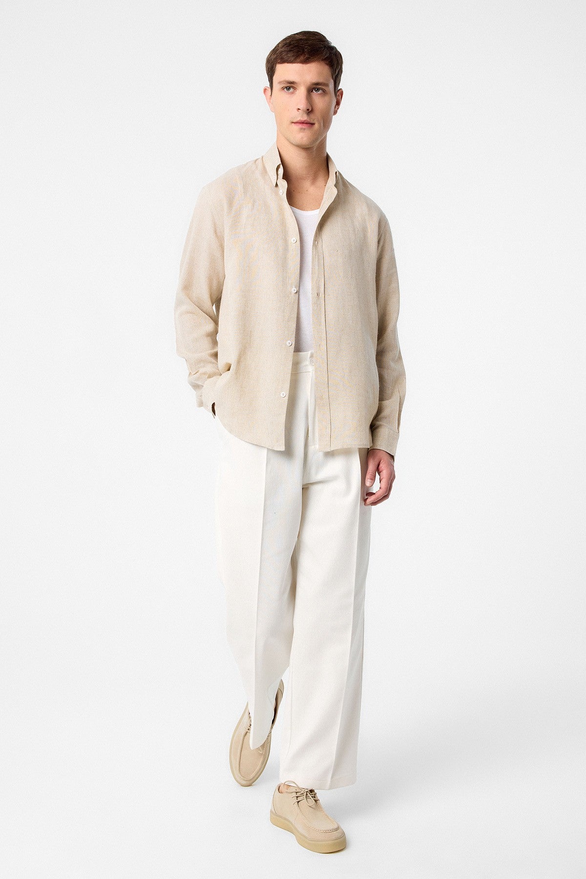Antioch Men's Linen-Blend Button-Down Shirt