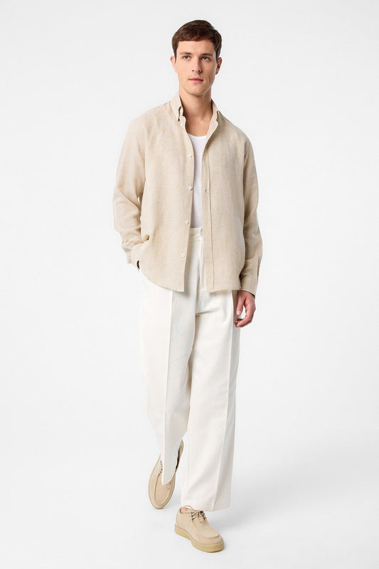 Antioch Men's Linen-Blend Button-Down Shirt