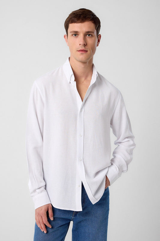 Antioch Men's Linen-Blend Button-Down Shirt