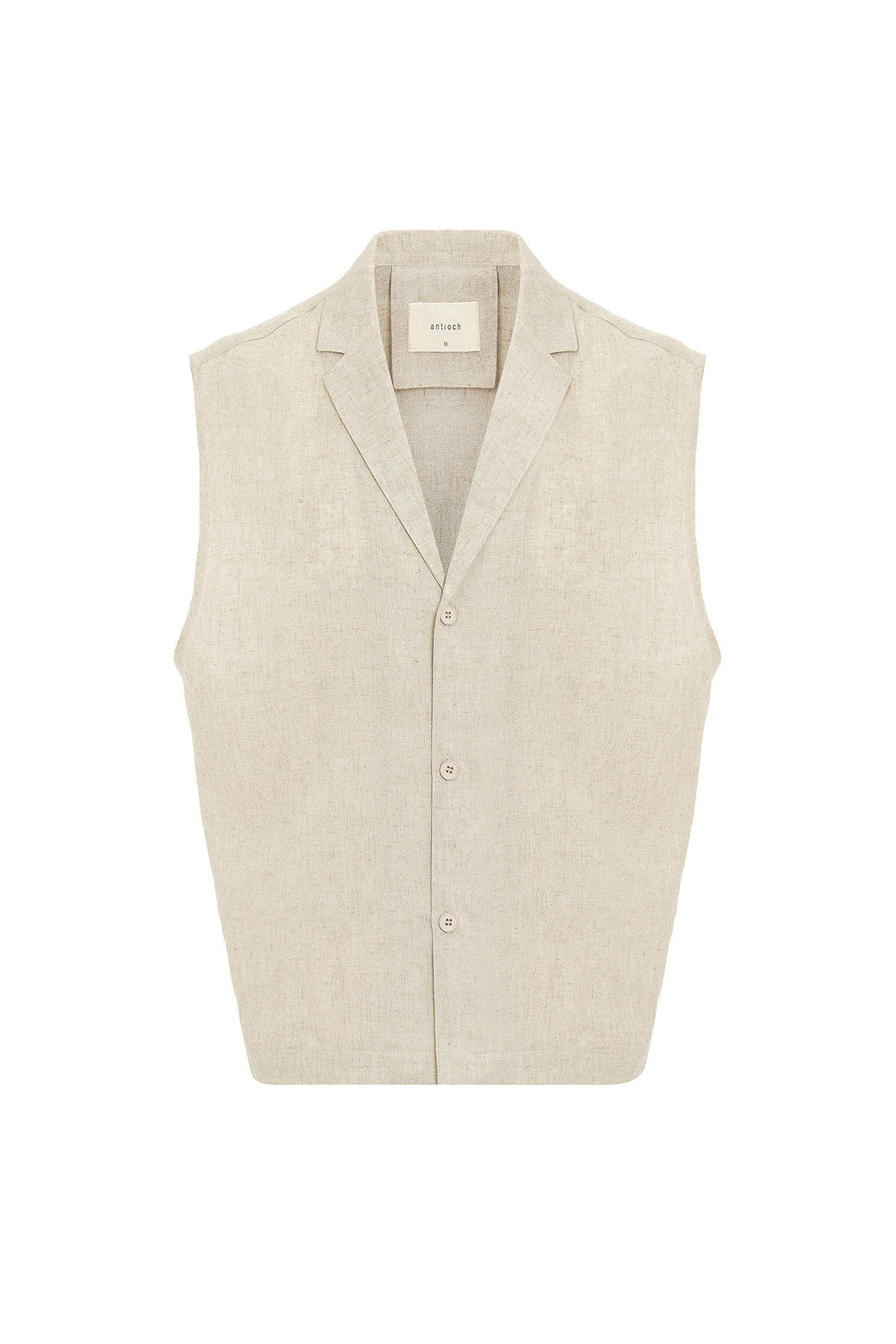Antioch Linen-Blend Sleeveless Men's Shirt