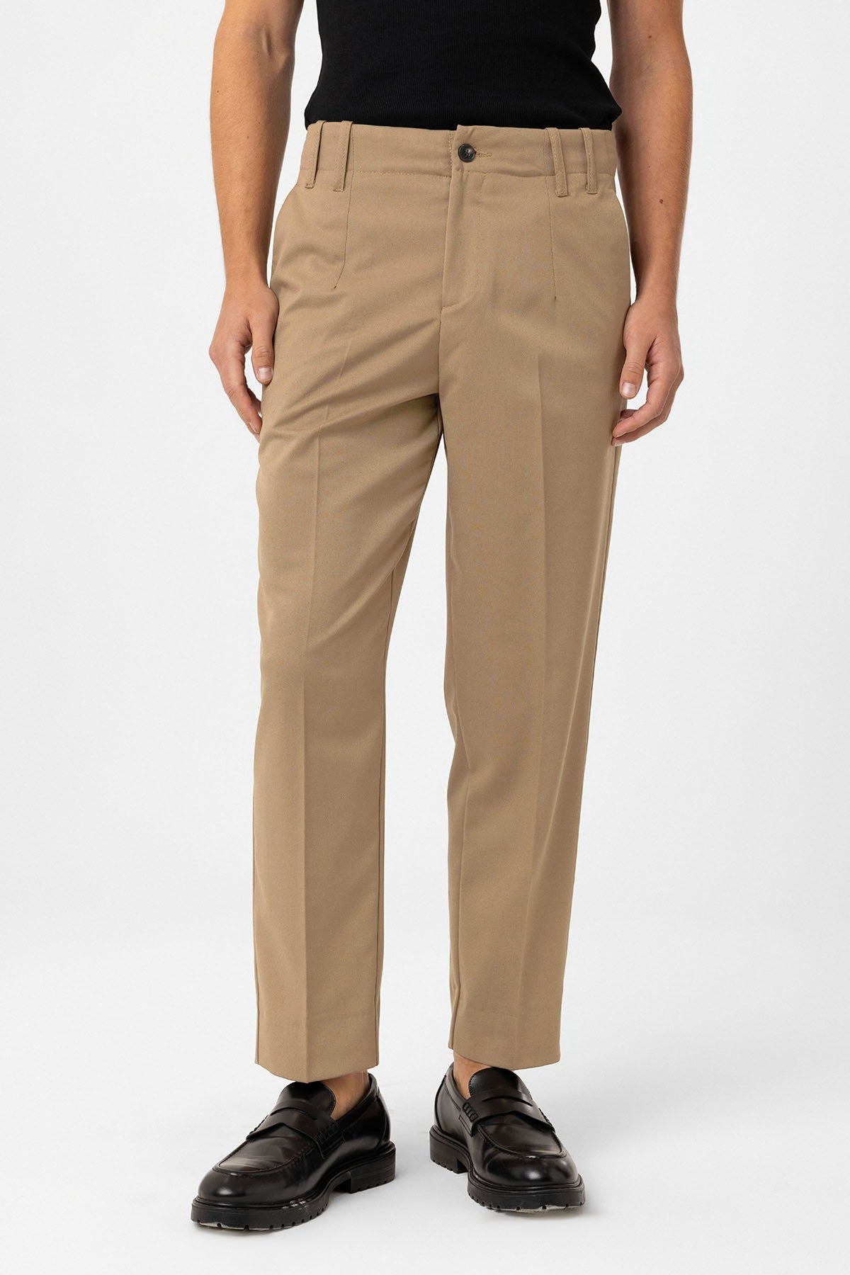High-Waisted Straight-Fit Men's Pants