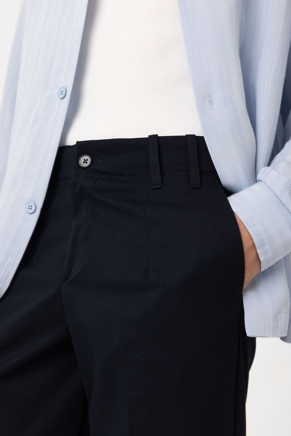 High-Waisted Straight-Fit Men's Pants