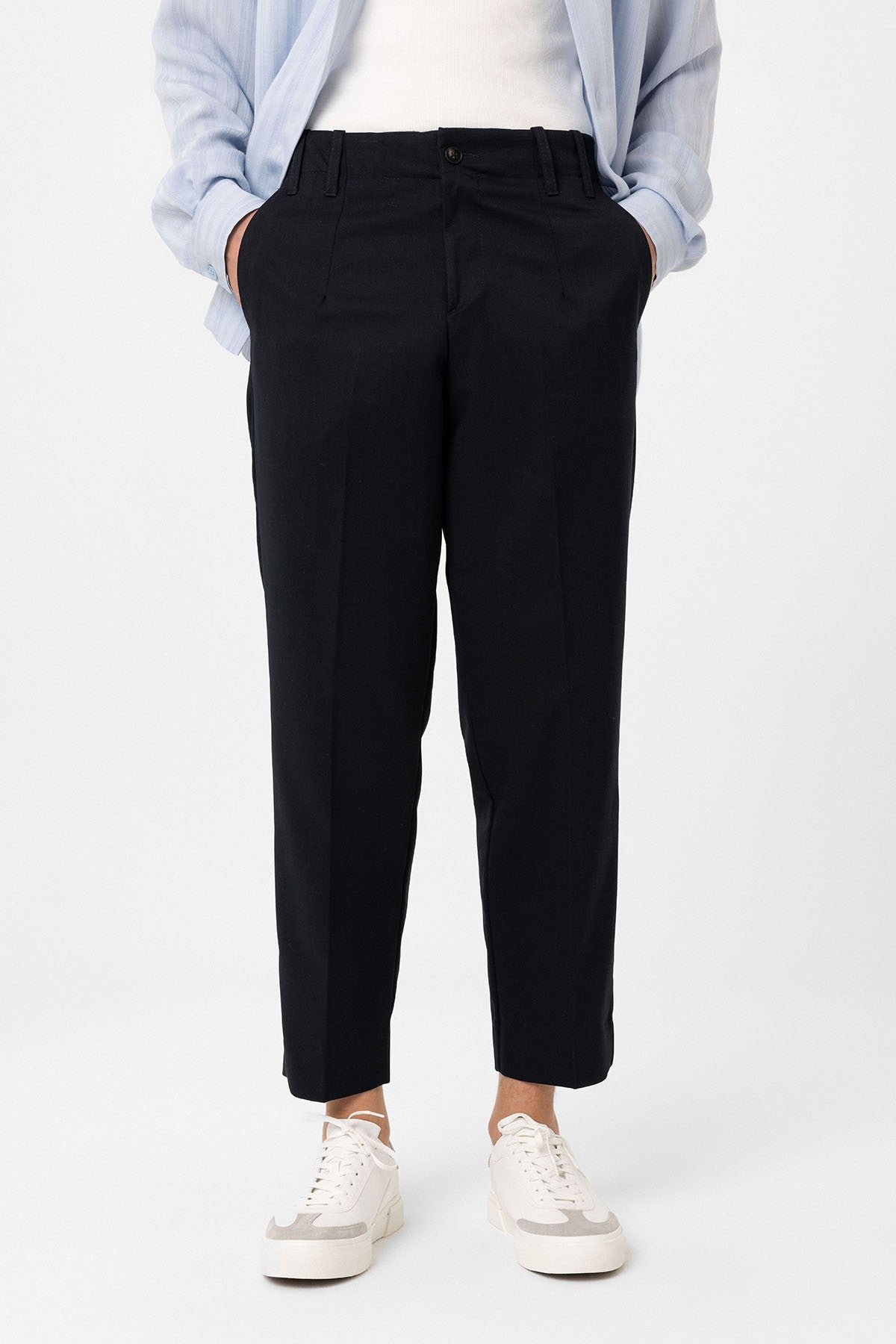 High-Waisted Straight-Fit Men's Pants