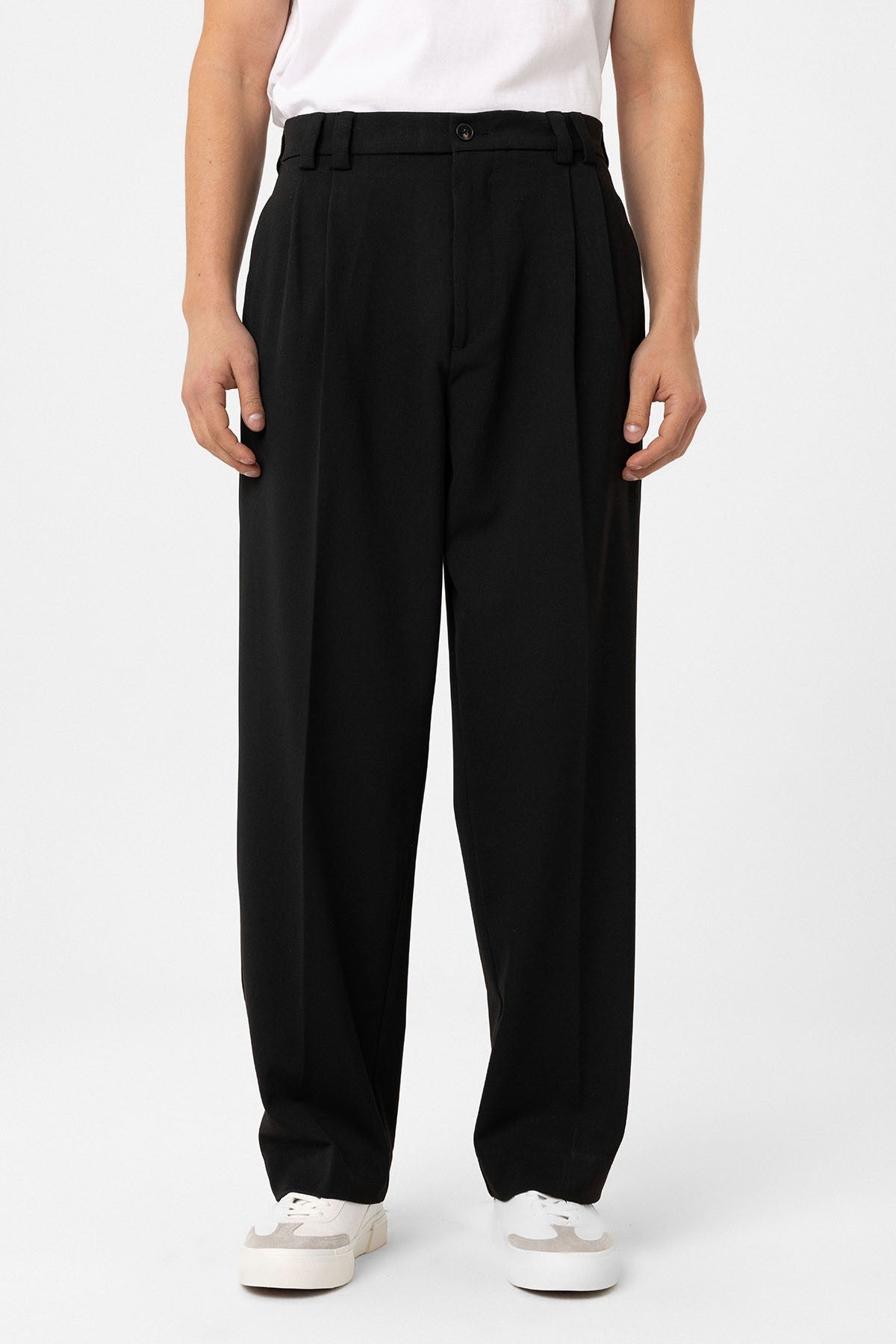 Antioch Yüksel Bel Relax Fit Pleated Men's Pants