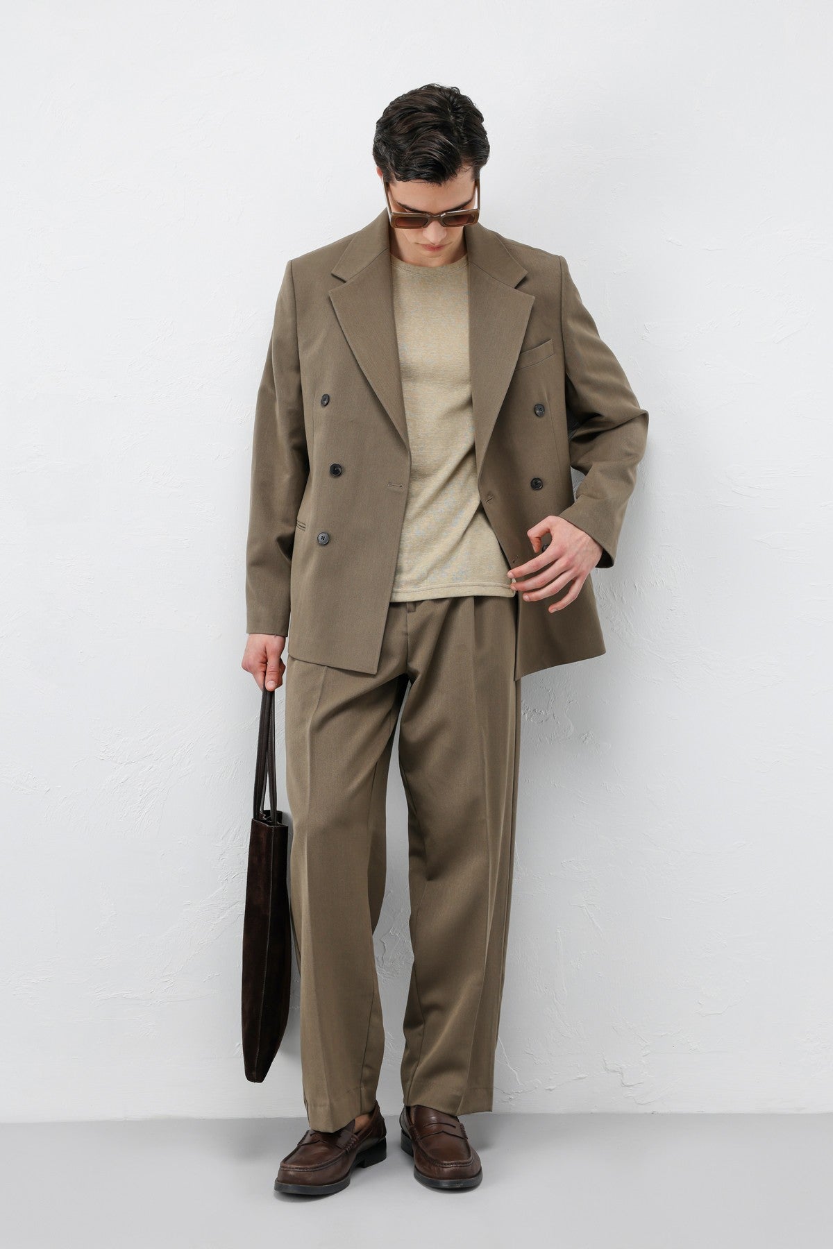 Antioch Yüksel Bel Relax Fit Pleated Men's Pants