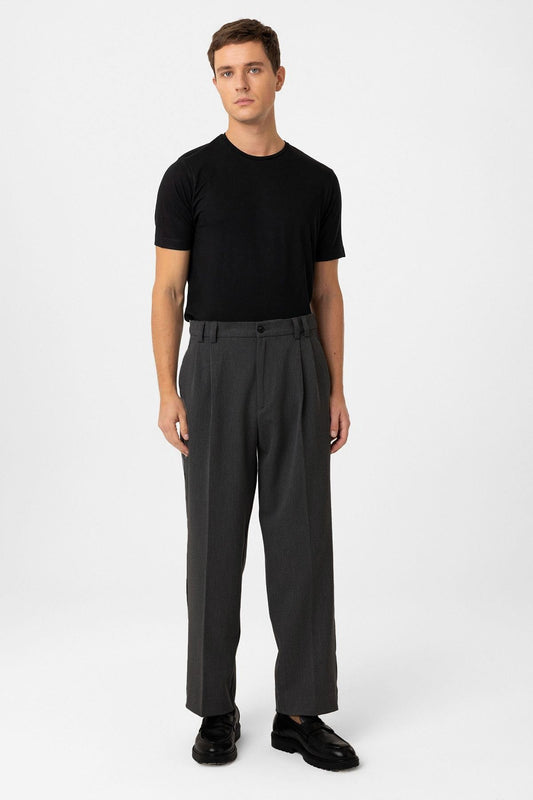 Antioch Yüksel Bel Relax Fit Pleated Men's Pants