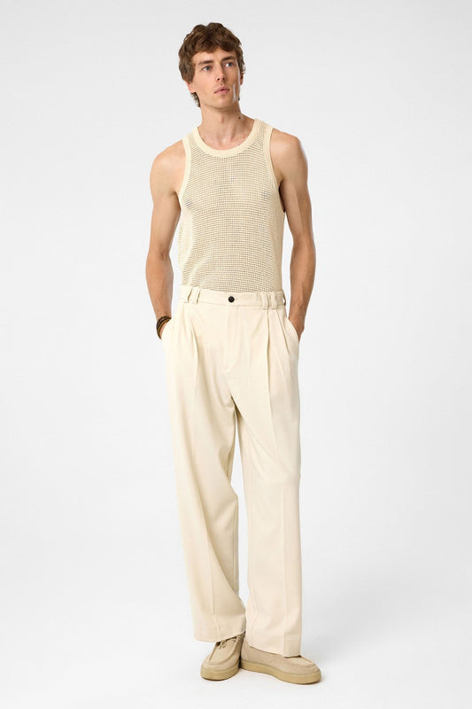 Antioch Yüksel Bel Relax Fit Pleated Men's Pants