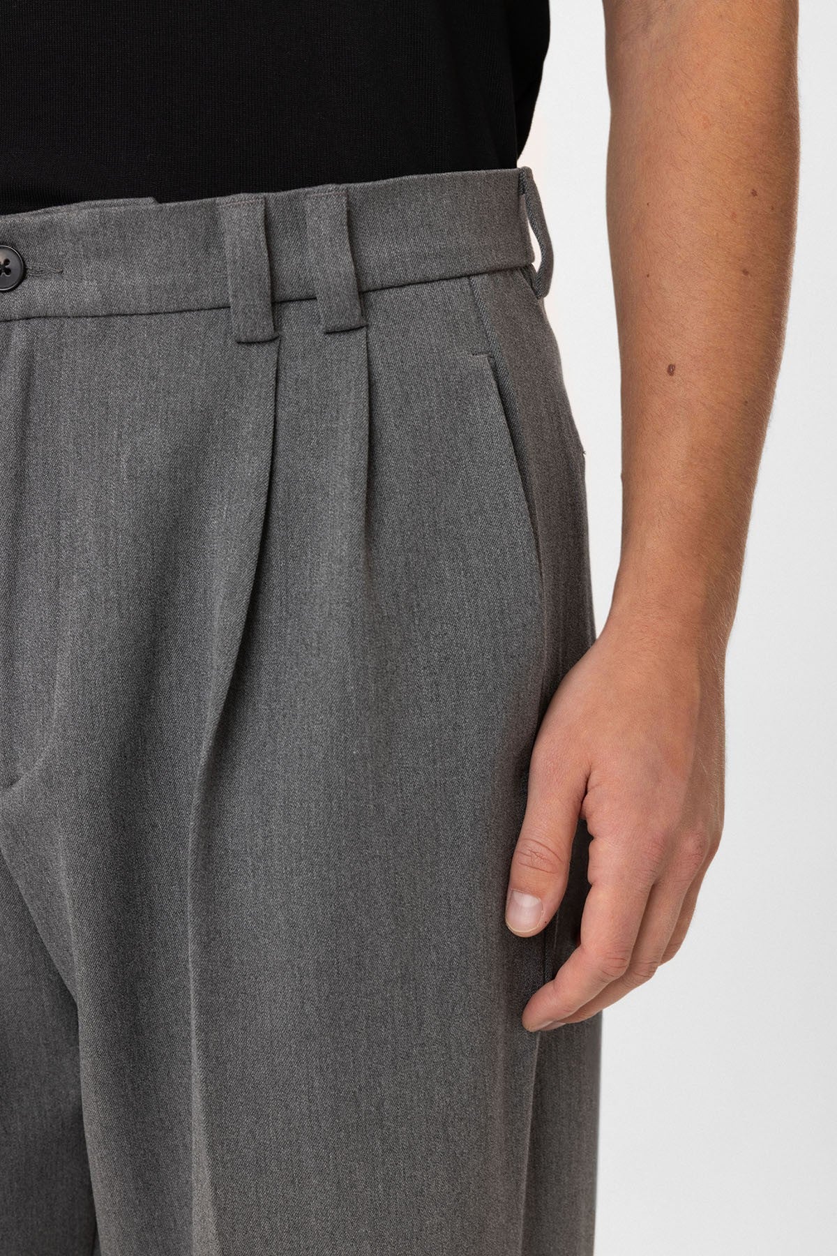 Antioch Yüksel Bel Relax Fit Pleated Men's Pants
