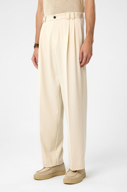 Antioch Yüksel Bel Relax Fit Pleated Men's Pants