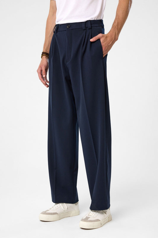 Antioch Yüksel Bel Relax Fit Pleated Men's Pants