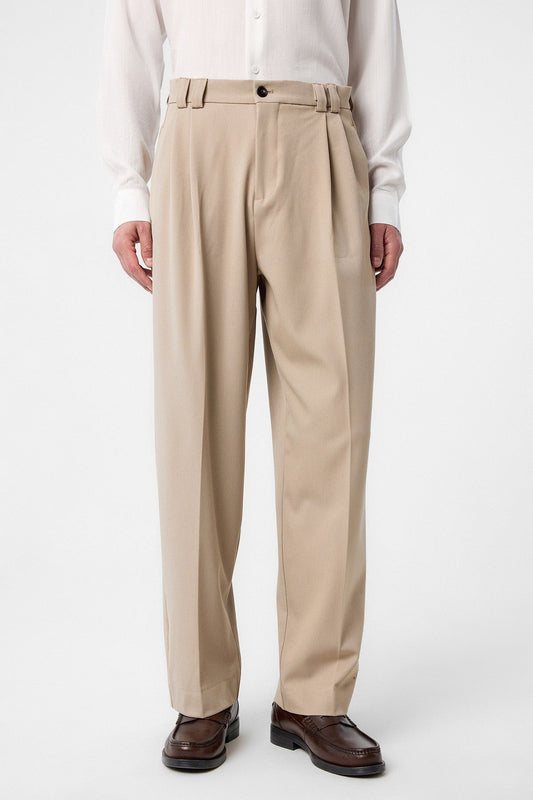 Antioch Yüksel Bel Relax Fit Pleated Men's Pants