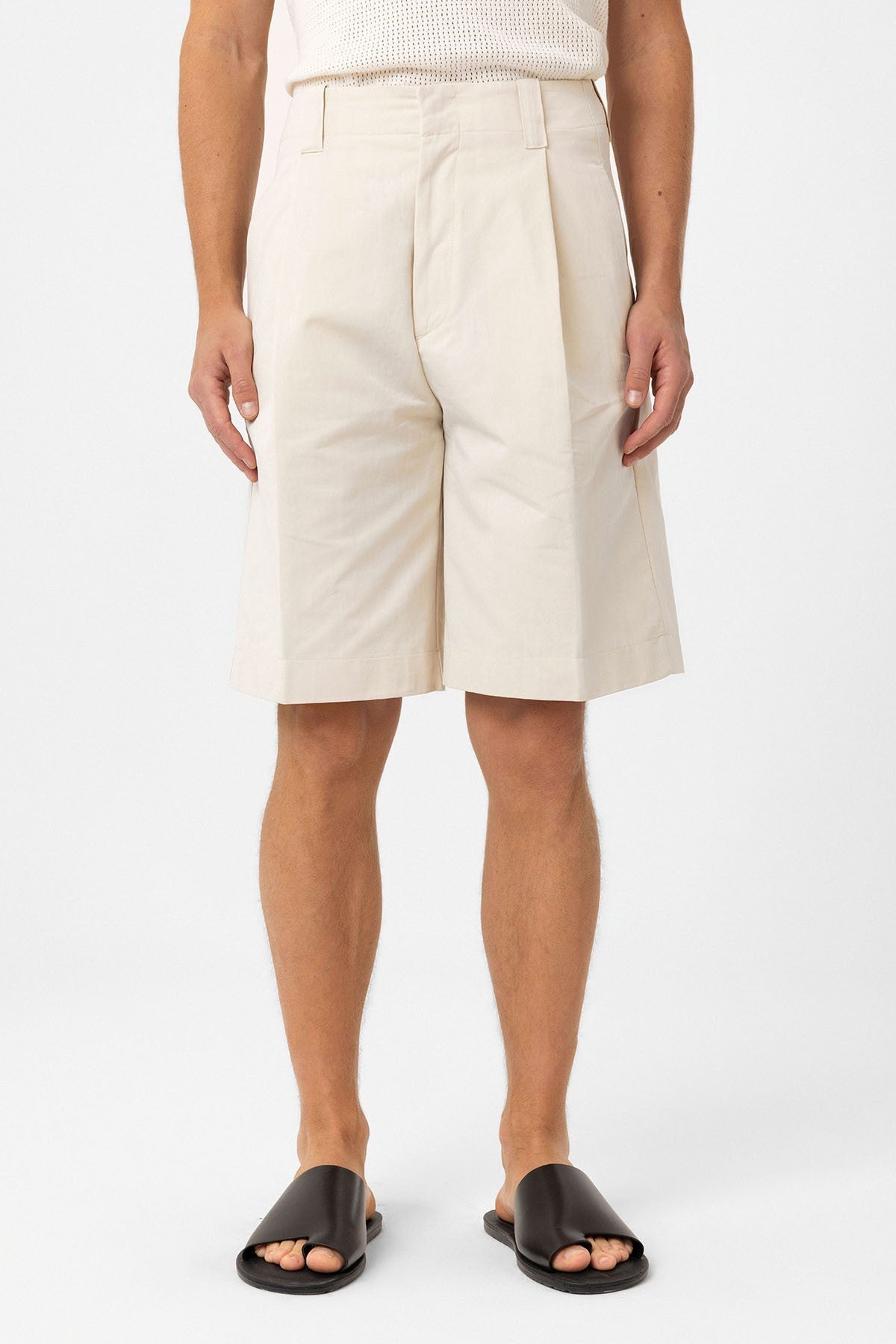 Antioch High-Waisted Pleated Relaxed Bermuda Shorts for Men