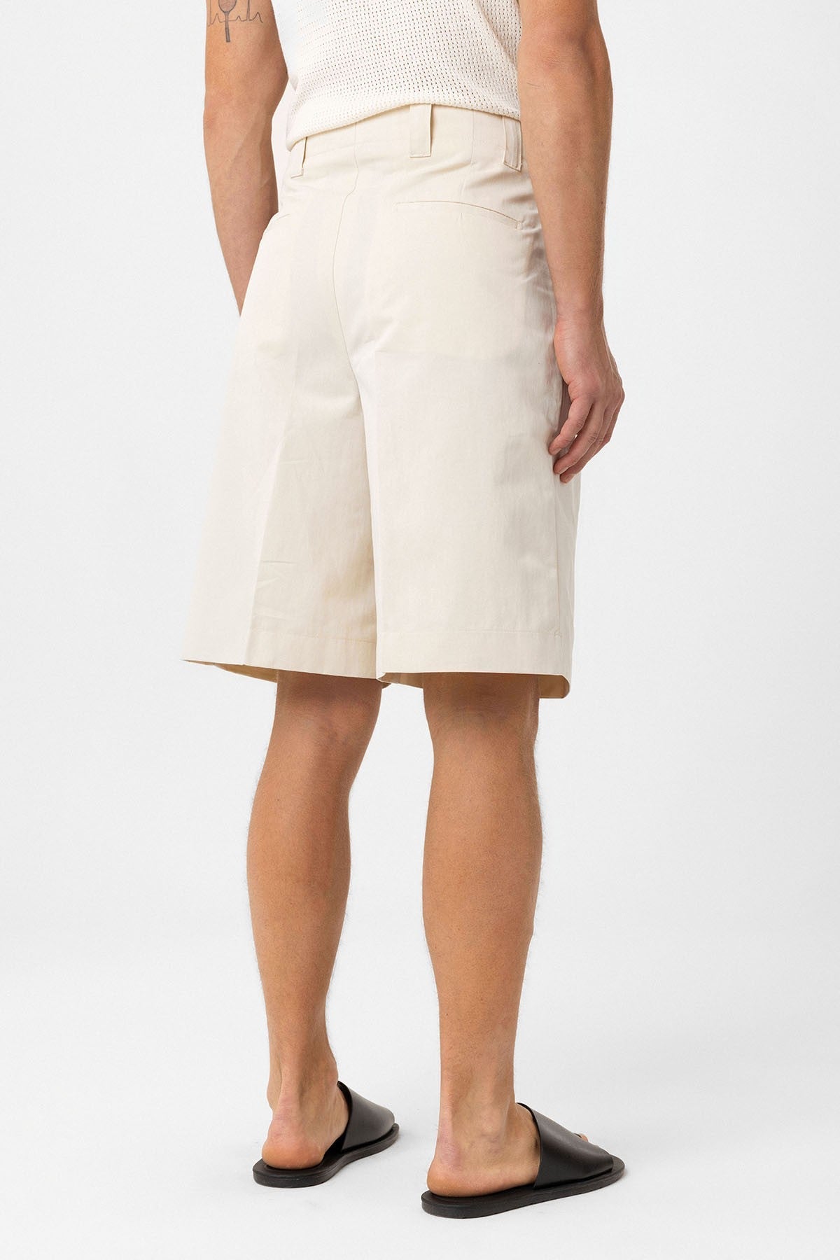 Antioch High-Waisted Pleated Relaxed Bermuda Shorts for Men