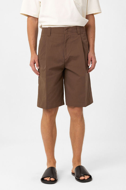 Antioch High-Waisted Pleated Relaxed Bermuda Shorts for Men