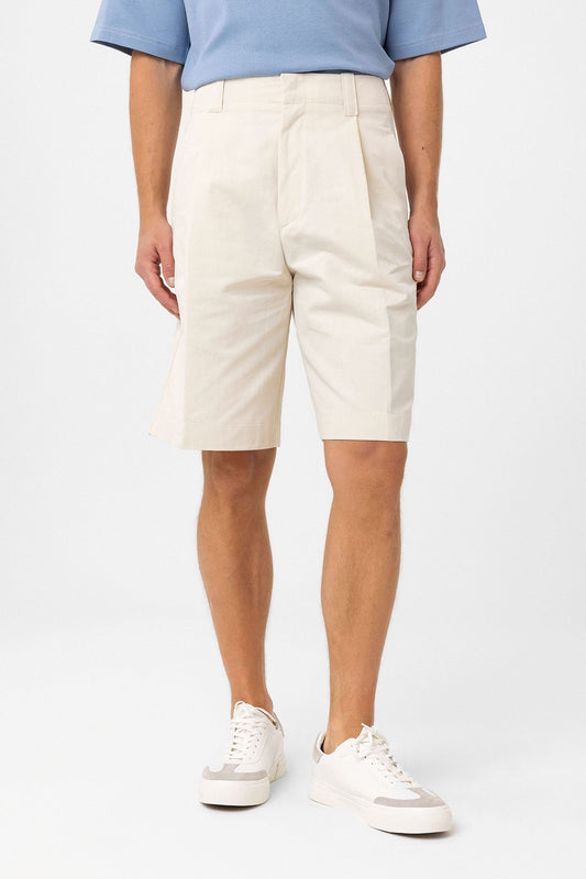 Antioch High-Waisted Pleated Relaxed Bermuda Shorts for Men