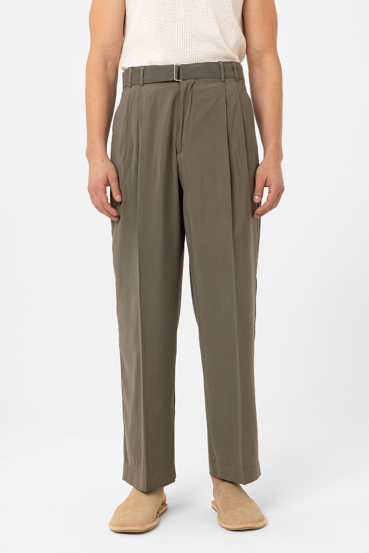 Antioch Modal Fabric Relaxed-Fit Men's Pants with a Belt
