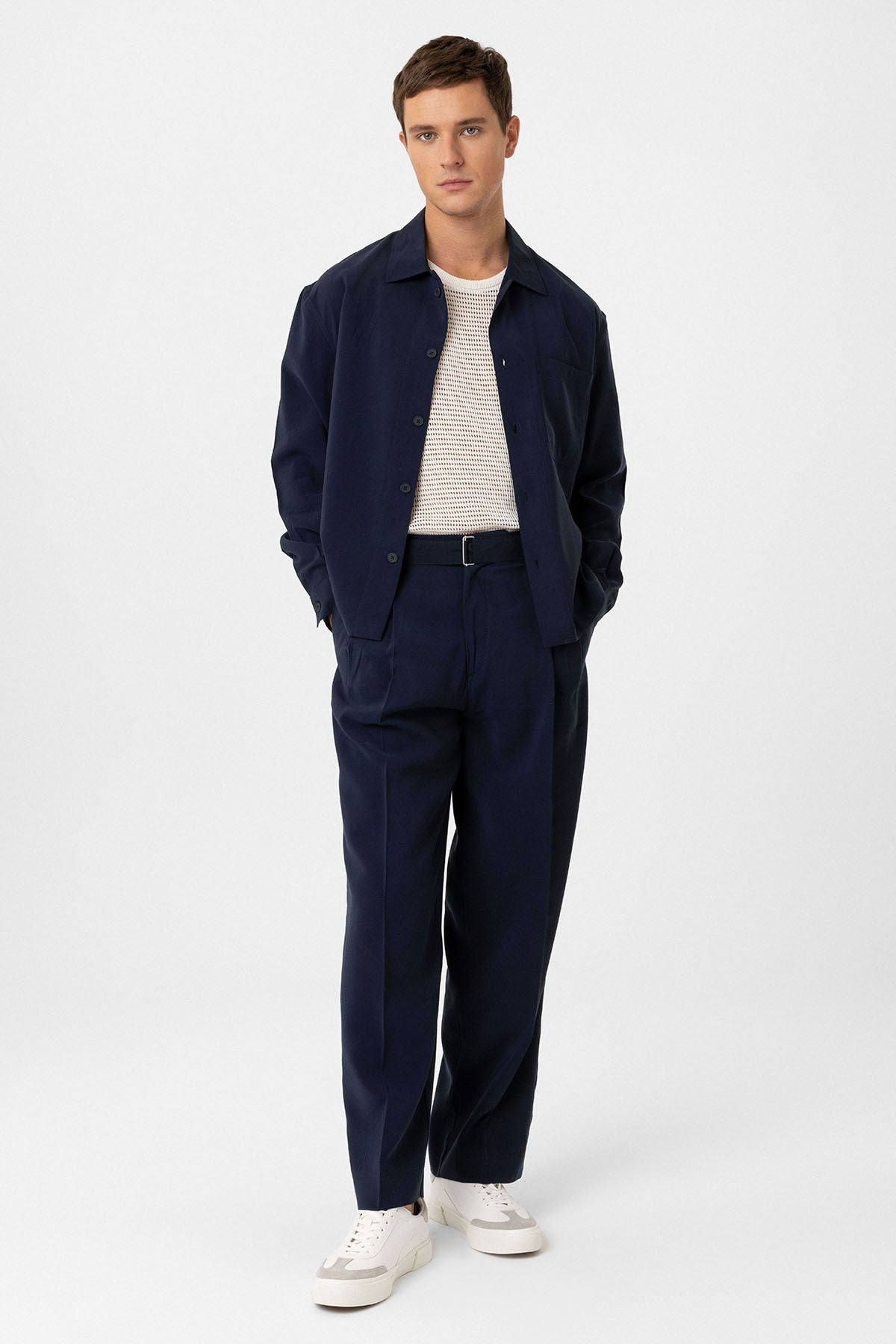 Antioch Modal Fabric Relaxed-Fit Men's Pants with a Belt