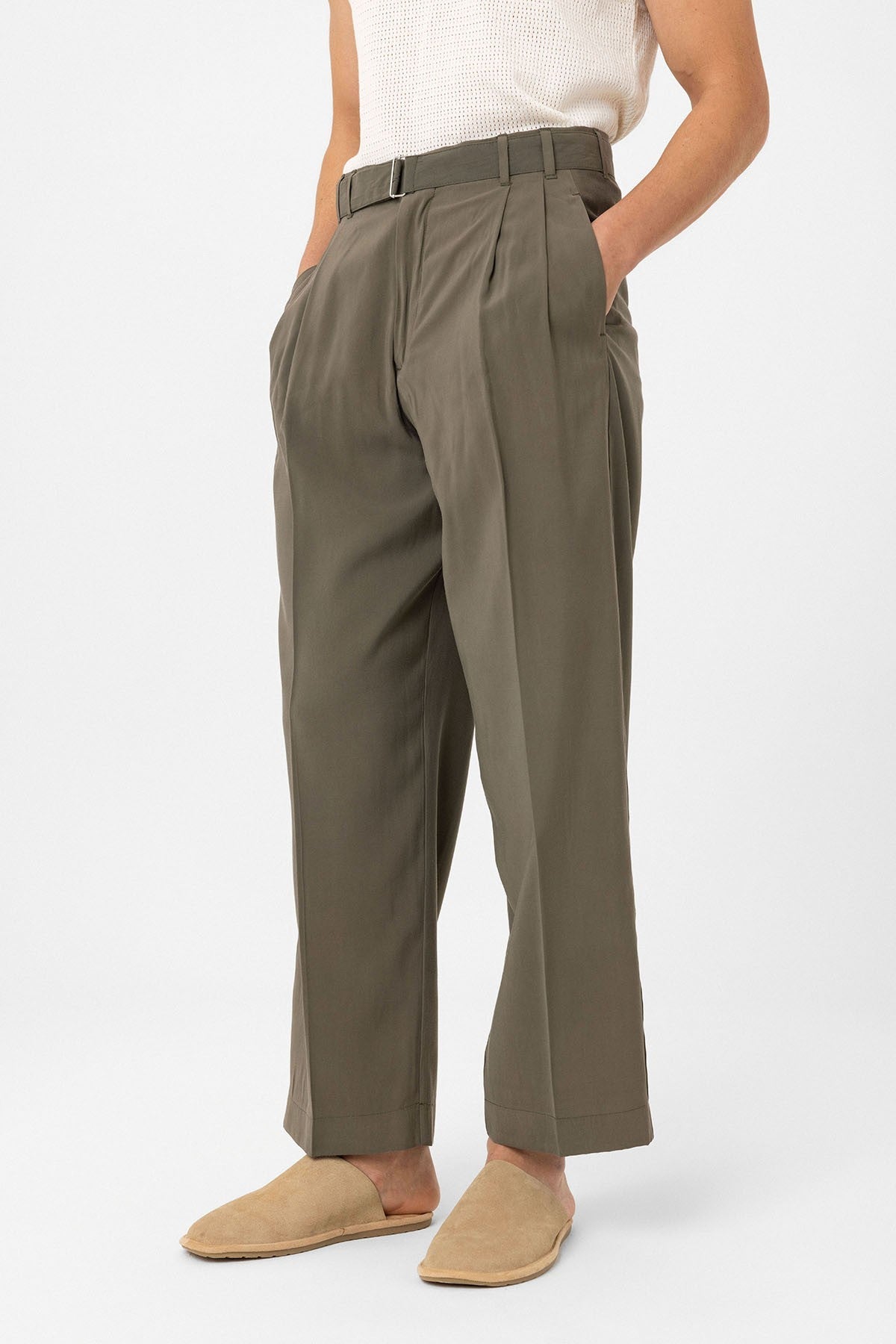 Antioch Modal Fabric Relaxed-Fit Men's Pants with a Belt
