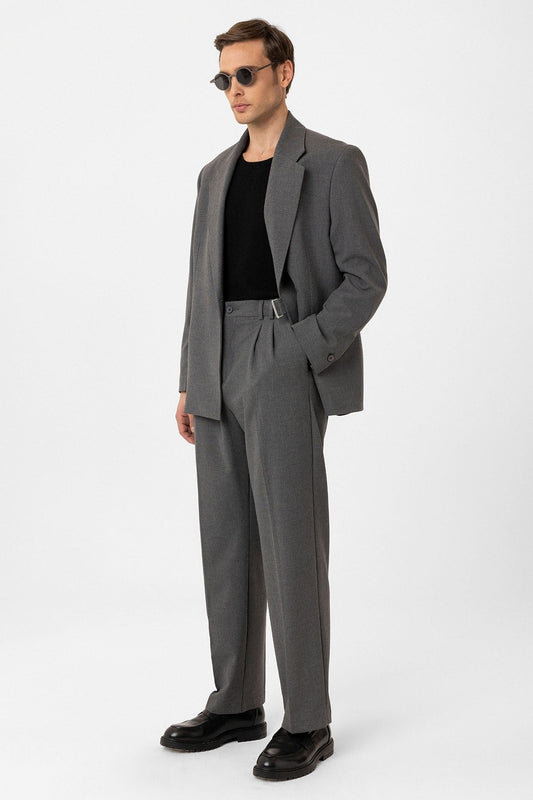 Men's Double-Pleated Baggy-Fit Pants