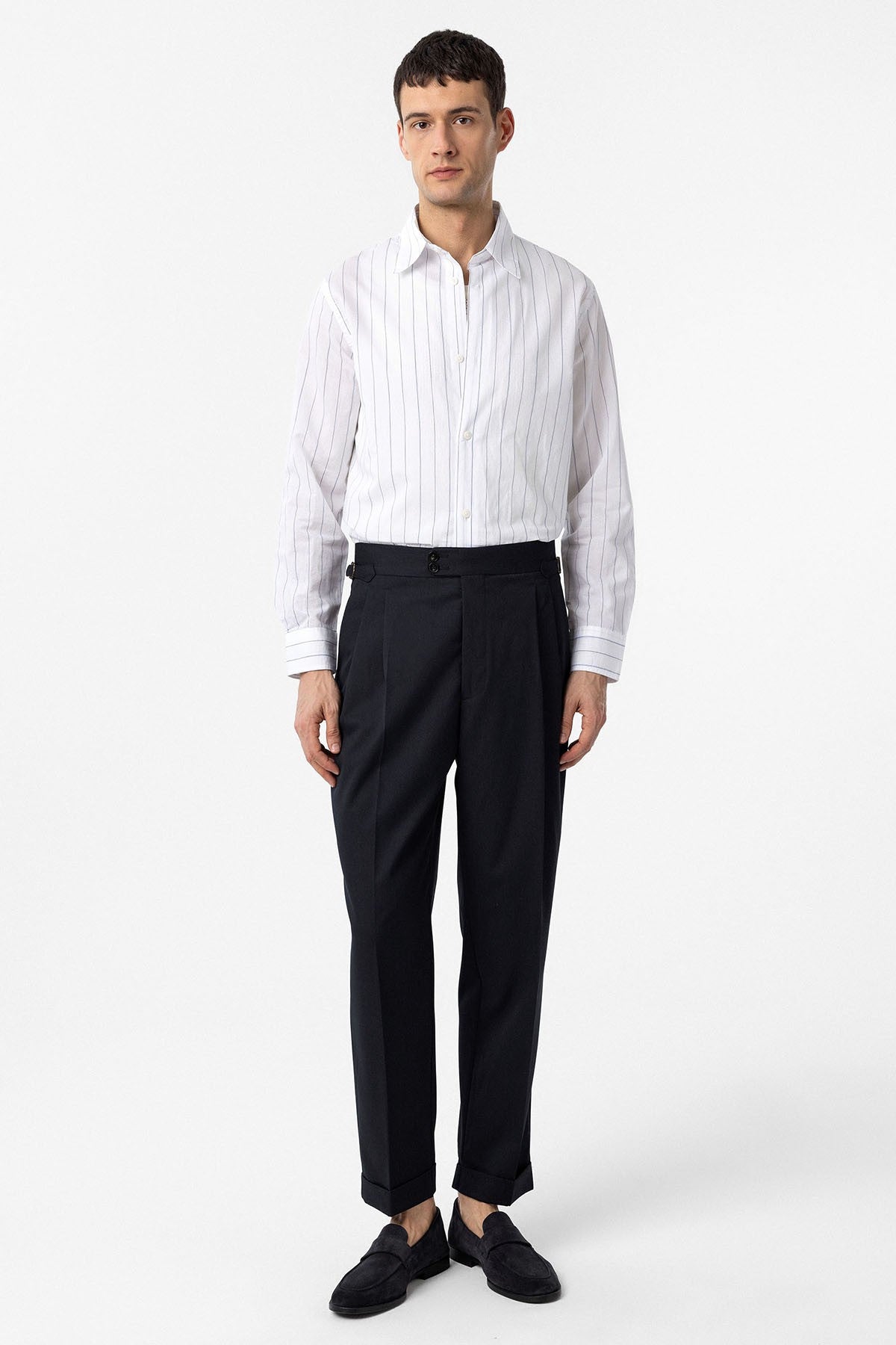 Antioch High-Waisted Italian-Cut Pleated Men's Pants