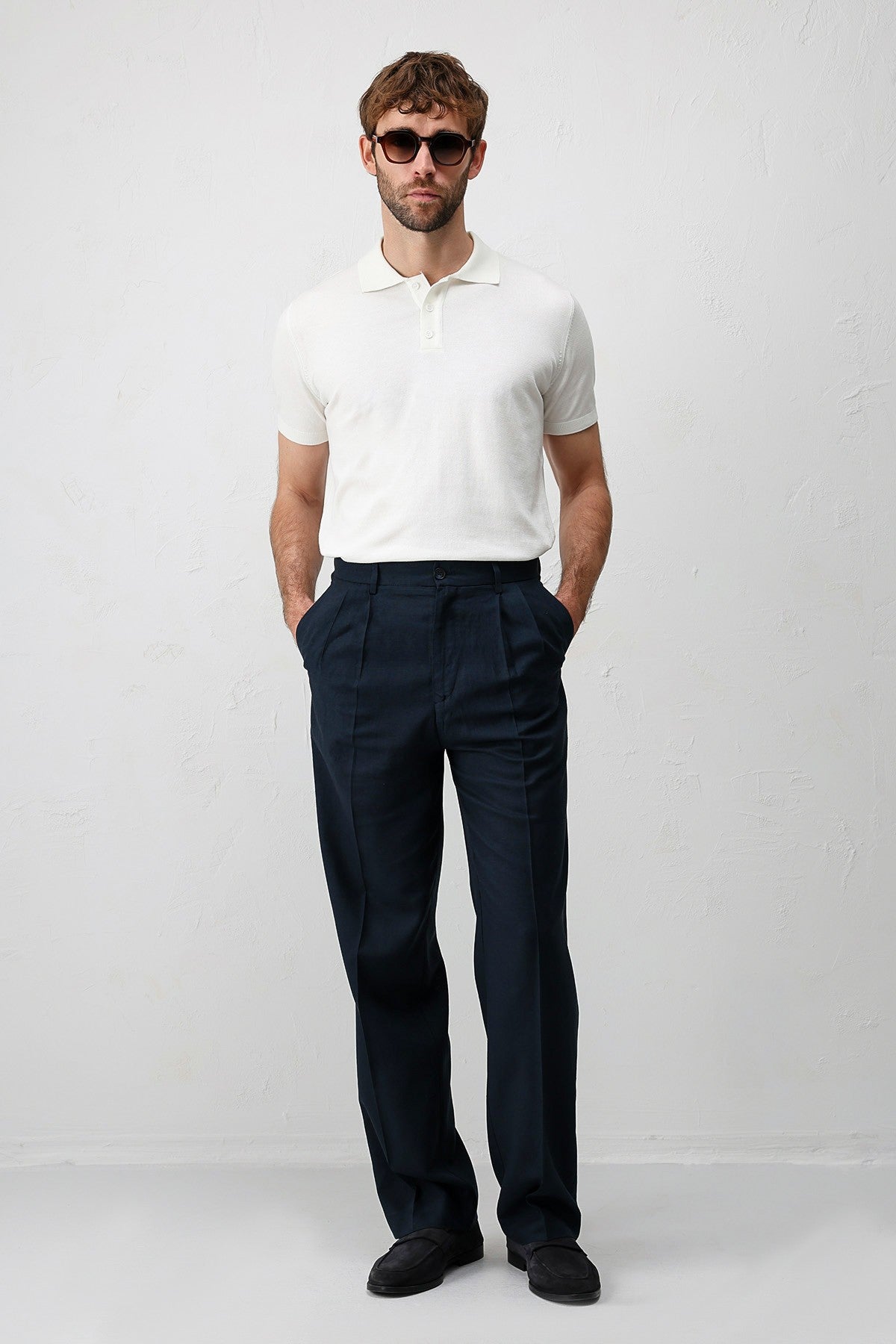 Antioch Linen-Blend Men's Baggy Pants