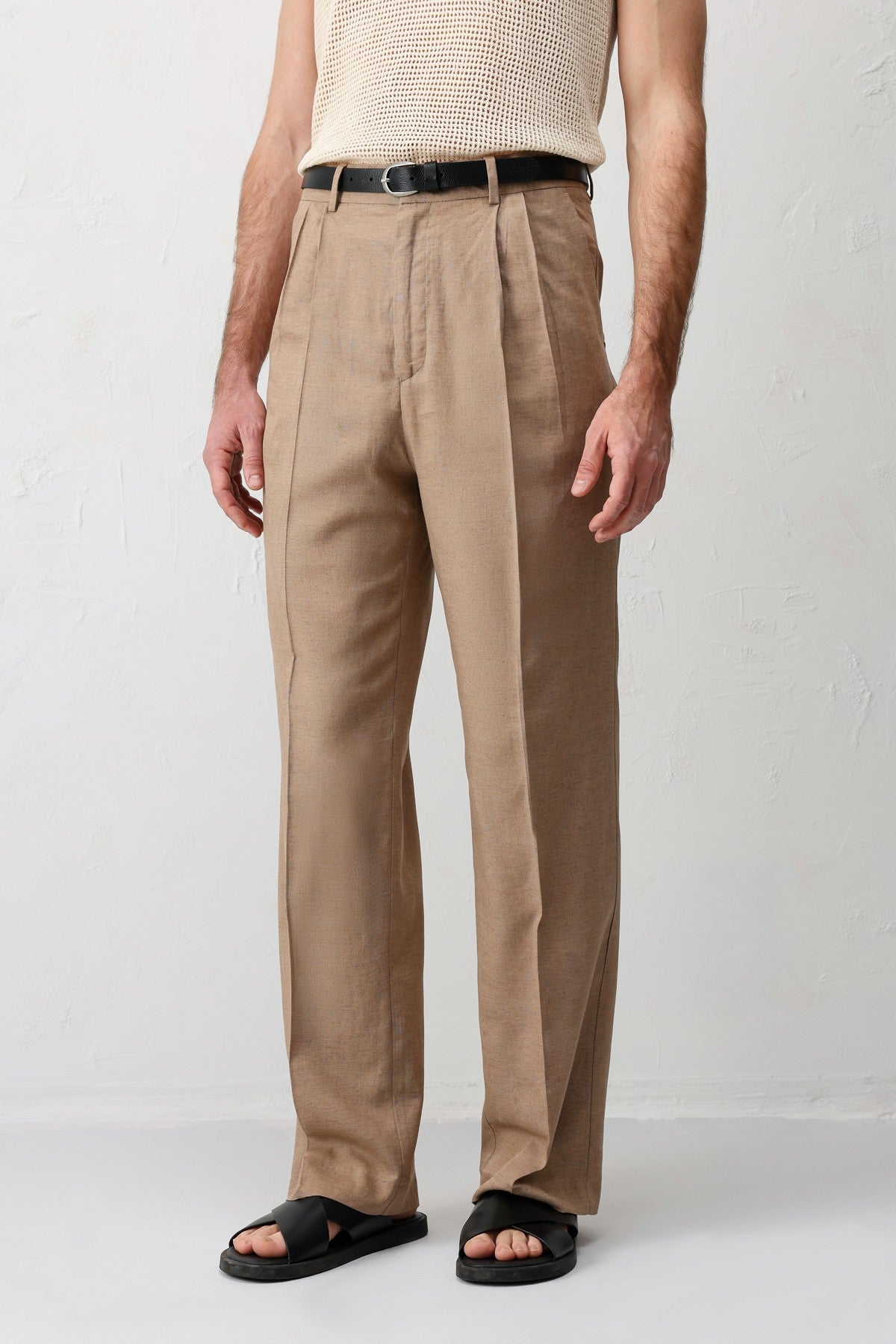 Antioch Linen-Blend Men's Baggy Pants