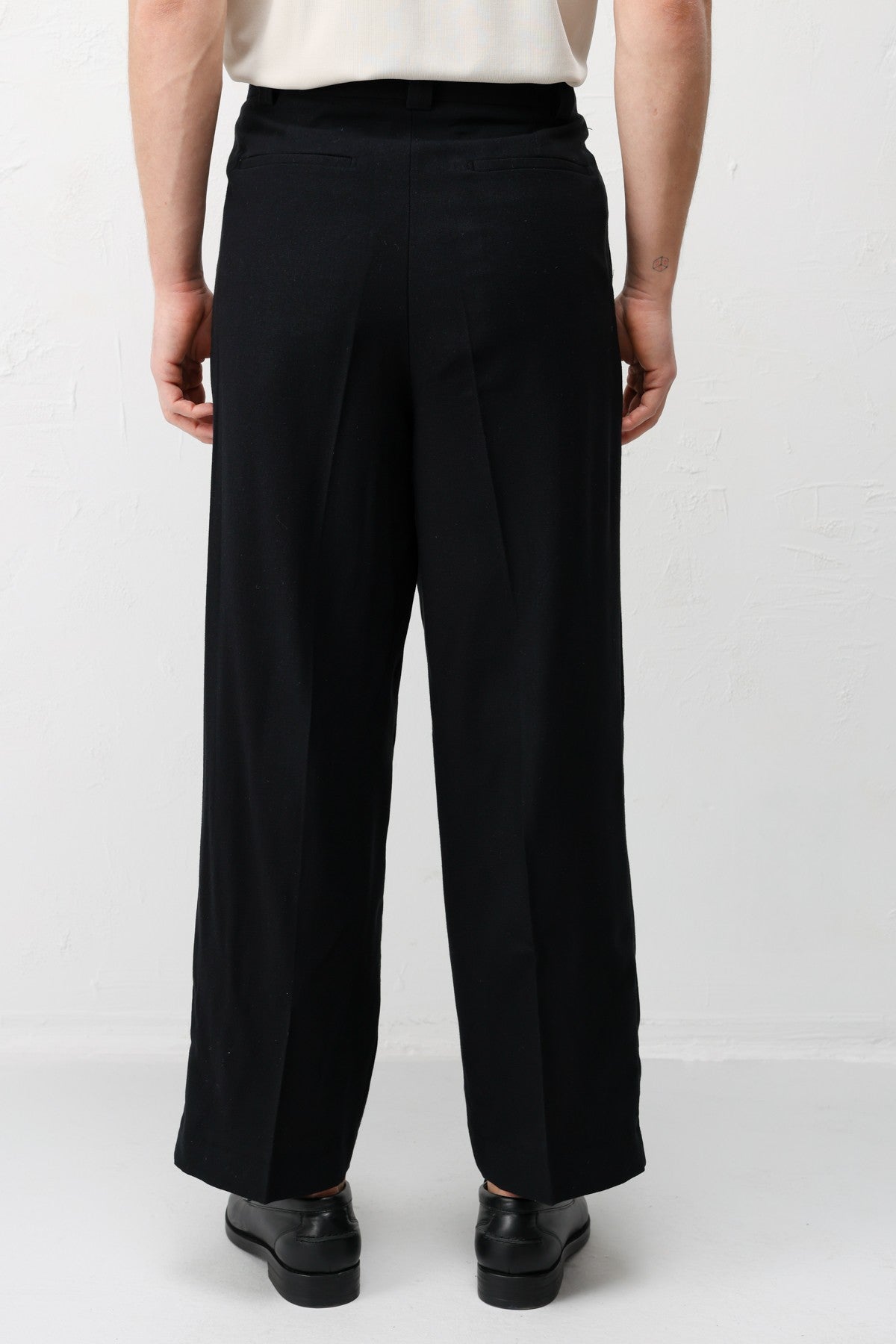 High-Waisted Pleated Relaxed-Fit Men's Pants