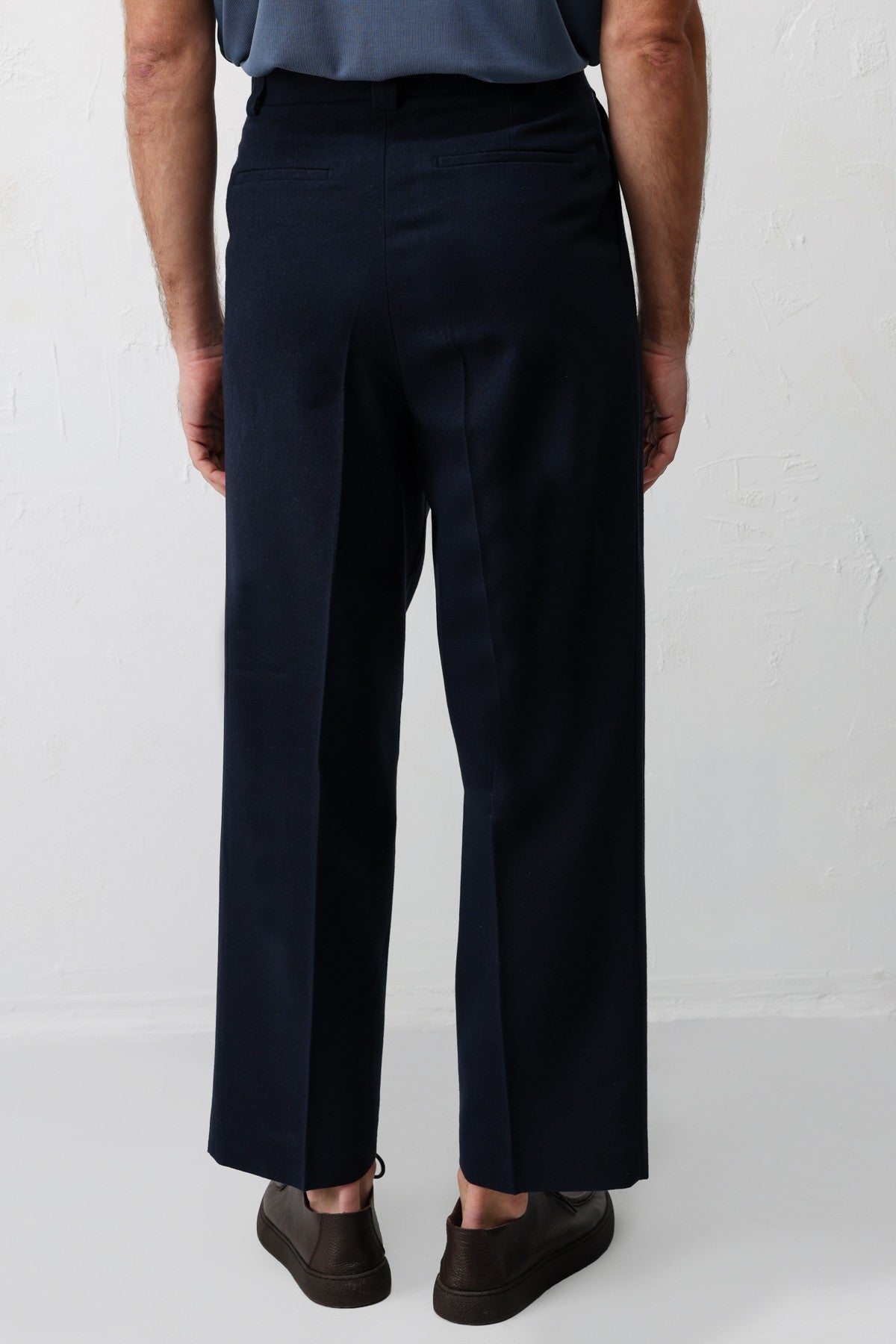High-Waisted Pleated Relaxed-Fit Men's Pants