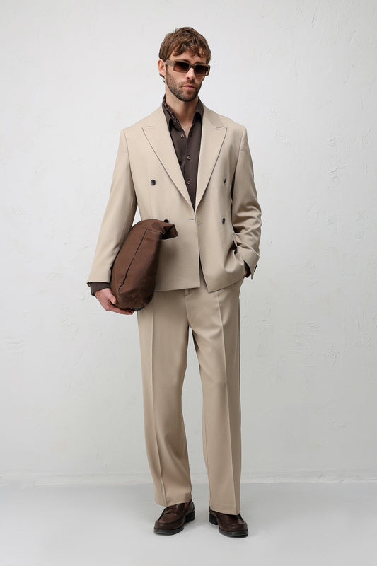 Relax Fit Pleated Men's Pants