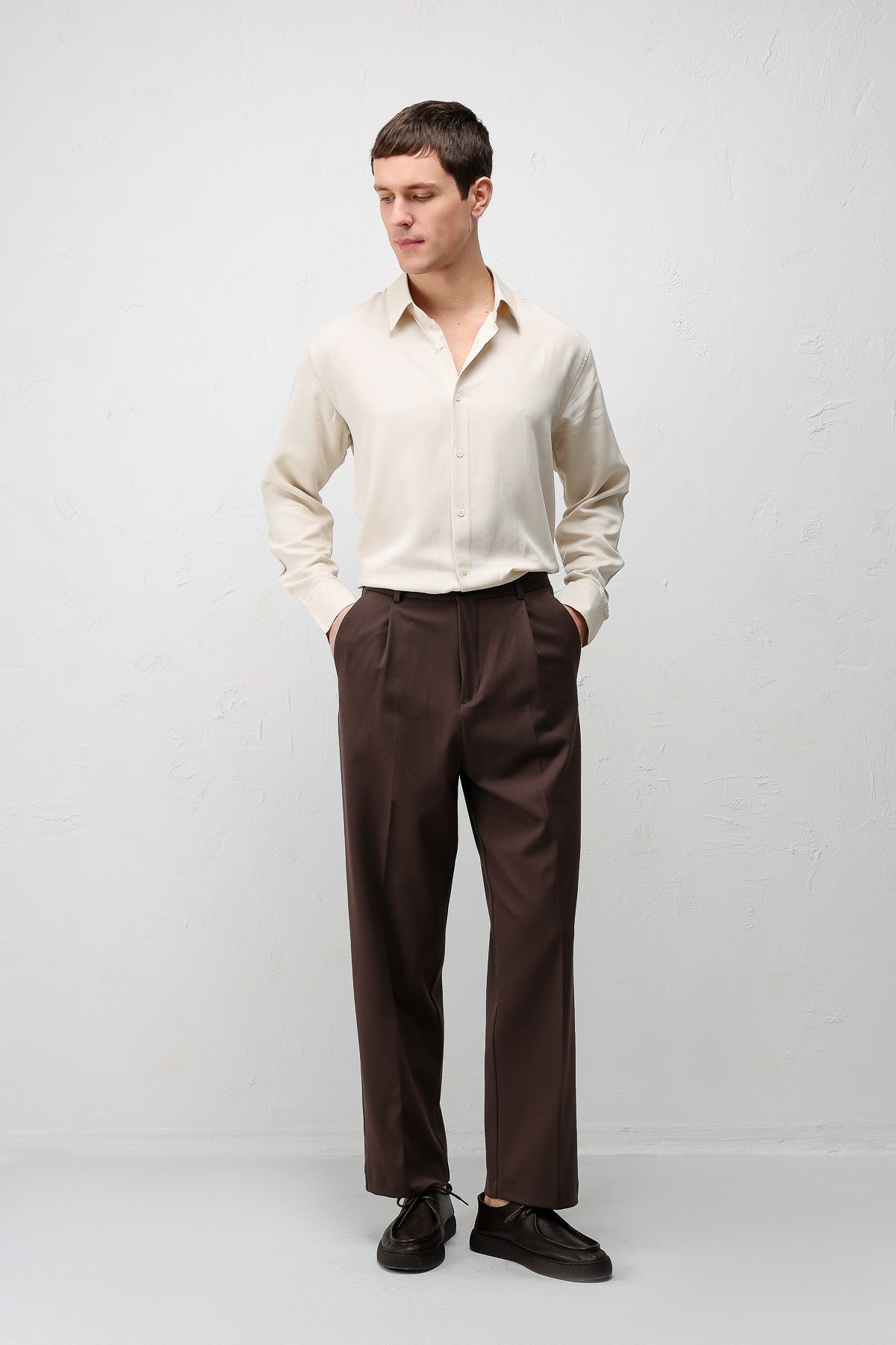 Relax Fit Pleated Men's Pants