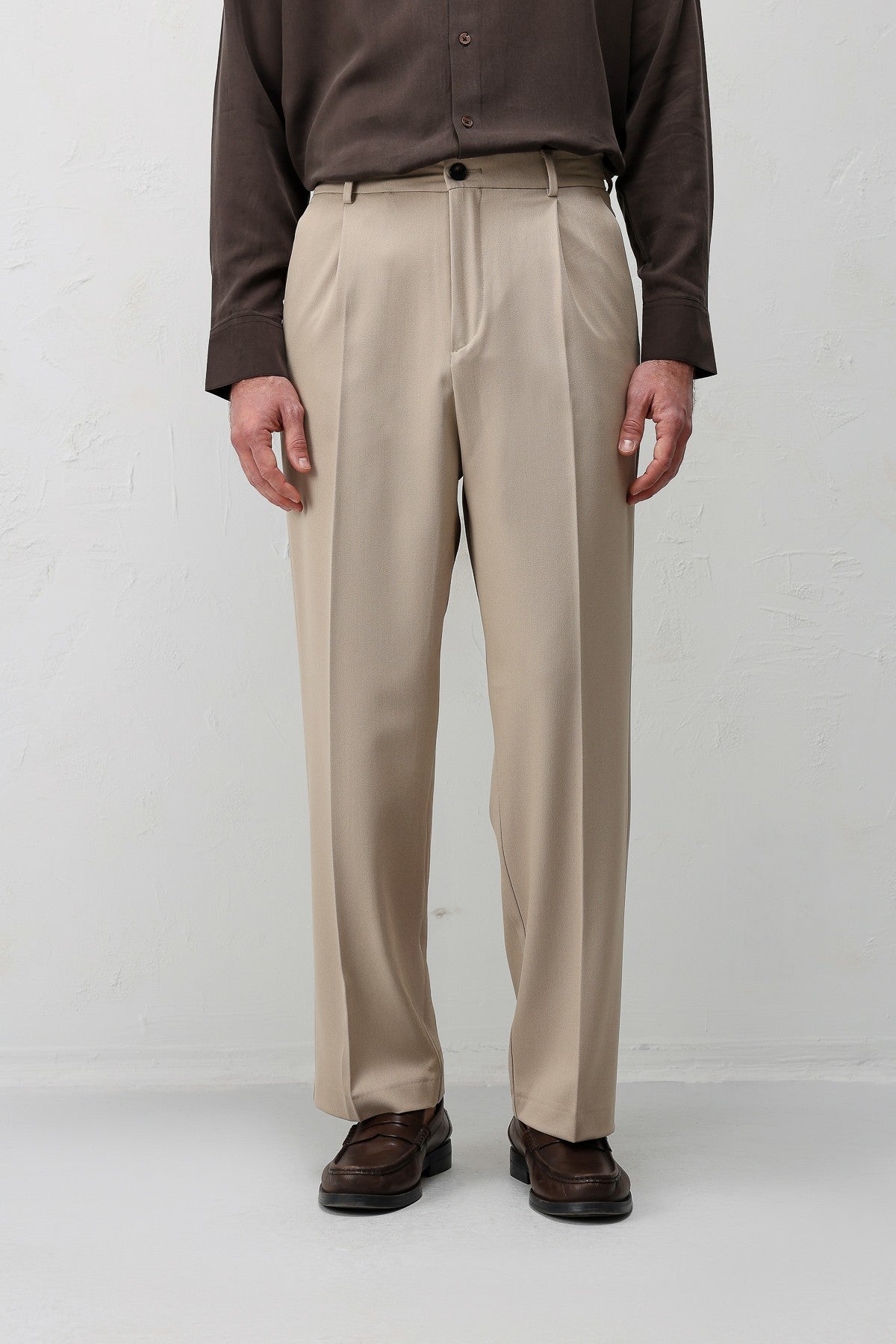 Relax Fit Pleated Men's Pants