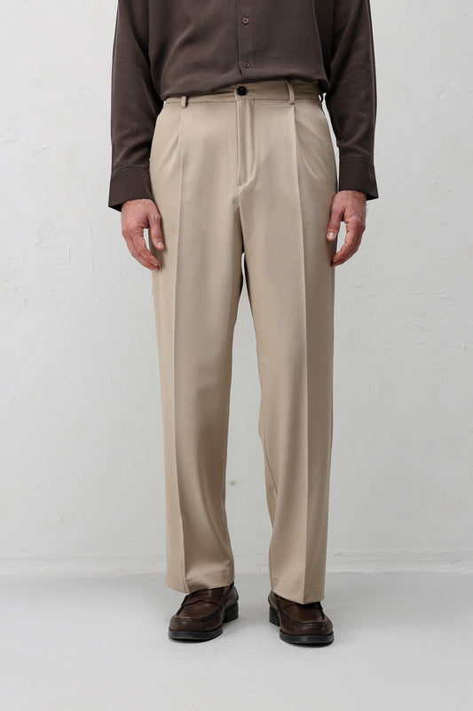 Relax Fit Pleated Men's Pants
